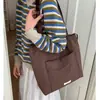 Bolso Tote de Estilo Perezoso de Gran Capacidad, Nuevo Bolso de Hombro con Cordón de Comercio Exterior, Bolso de Mano Casual Estilo Coreano