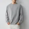 Camiseta de Manga Larga Sólida Simple de Alta Gama Mokamke para Hombre, Colección Otoño 2026 Nueva, Capa Base 240g, 76003
