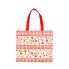 Bolsa de mano Ropa Cereza Roja Ropa Bolsa de compras laminada no tejida Ropa linda para niños Bolsa de regalo de frutas