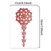 Flor Roja Color Duradero Tatuaje Pegatina Dopamina Alto Valor Atmósfera Lavable Pierna Brazo Chica Caliente Pegatina