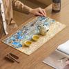 Tapete para Chá Qianli Jiangshan Tecido Jacquard Toalha de Mesa para Chá Novo Conjunto de Chá Chinês Acessórios Tapete Impermeável para Bandeja de Chá Tapete para Mesa de Chá