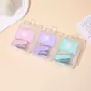 Não. 10 Mini Grampeador e Grampos, Economiza Esforço e Leve, Grampeador Compacto Estilo Macaron, Grampos de Encadernação para Escritório