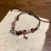 Nafu~Pulsera de Cerámica Retro China con Cuentas Nueva para Mujer, Tendencia Nacional, Despertar del León, Pareja, Pulsera para Estudiantes, Pulsera Tejida a Mano