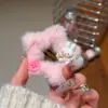 Grampo de Cabelo de Pelúcia Estrela de Cinco Pontas Urso Coelho Outono e Inverno 2025 Novo Menina Doce Presilha Bb Presilha para Franja Rabo de Cavalo