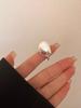 Novo estilo chinês passo balanço famoso estilo étnico versão larga bola de franja versão larga anel superfície fosca fosca gota d'água anel empilhado anel