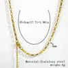 Collar Transfronterizo de Acero Inoxidable Chapado en Oro Real de 18K Cadena Hueso de Serpiente Cadena de Clavícula de Moda Cadena Lisa Versátil para Mujer de Acero de Titanio
