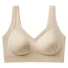 Sujetador push-up sin costuras, de tirantes anchos, antigravedad, diseñado para prevenir la flacidez, sin varillas, adecuado para deportes y como sujetador estilo camiseta sin mangas para mujer