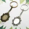 Llavero de Piedra del Tiempo 25*18mm Base para Llavero DIY Personalizado Colgante Creativo de Aleación Base Anillo de Metal Llavero Conmemorativo