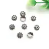 Cuentas para Pulseras DIY, Cuentas Espaciadoras, Tapas de Flor, Colgantes de Flor Vintage de Plata Multitamaño, Accesorios para Pendientes, Componentes para Anillos
