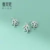 Colgante de pétalo hueco bañado en plata de ley 925, accesorio de pulsera DIY finamente elaborado, accesorio de material de cordón hecho a mano S1185