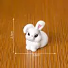 Decoraciones de paisaje en miniatura, adorables y creativas: lindas figuritas de conejitos, accesorios DIY para casa de muñecas y adornos de escritorio en miniatura