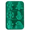 Molde de Silicona para Pastel 6 Iguales Calcetines de Árbol de Navidad Copo de Nieve Papá Noel Clase Festiva DIY Horneado Voltear Molde de Dulces
