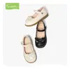 Sapatos de Couro Snuffy para Meninas Estilo Novo Primavera 2026 Calçados para Bebês Meninas Crianças Lolita Sola Macia Antiderrapante