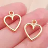 Pingente de liga de amor de cor mista vintage 100 coração de amor oco Acessórios para pulseira e colar DIY feitos à mão