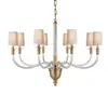 Lustre Simples Estilo Americano Todo em Cobre Quarto Simples Sala de Estar Pós-moderno Sala de Modelo de Luxo Leve Sala de Jantar Lustre VC