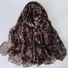 Vintage hot girls novo leopardo seda cachecol Bali fio fino longo seda cachecol feminino high-end senso de personalidade cachecol atacado