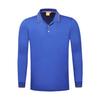 Algodão manga comprida camisa polo camiseta fixa classe roupas cultural publicidade camisa diy masculino e feminino roupas de trabalho impressão logotipo bordado