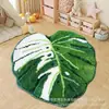 Estilo Ins, diseño único de hoja de plátano, cachemira sintética, alfombra amigable con la piel para baños y inodoros, absorbente y antideslizante, se puede personalizar con etiquetas