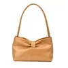 Bolso de hombro vintage liso para mujer con diseño único, bolso de cadena con lazo, bolso de axila simple y elegante, estilo europeo y americano