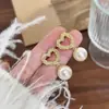Pendientes de Corazón Hueco Francés con Perlas, Modernos y de Alta Gama para Mujer, Versátiles, Elegantes y Exquisitos Pendientes