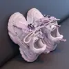 Tênis Dad Shoes para Meninas 2026 Primavera/Verão Novo Malha Respirável Moda Infantil Bonito Antiderrapante Solado Macio Tênis