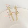 Aretes Colgantes Asimétricos Ondulados Barrocos con Baño de Oro Real 18K y Conservación de Color, Accesorios DIY Hechos a Mano con Perlas
