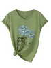 La amabilidad es gratis espolvorea sitio independiente Amazon moda elegante camiseta de mujer cuello en V manga corta