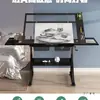 Mesa de Pintura Ajustable de Vidrio Libro de Pintura Dibujo Artístico Mesa de Escritorio para Diseñador de Arte Mesa de Banco de Trabajo