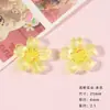 Accesorios de Resina Transparente Flor de Cerezo Flor de Cinco Pétalos DIY Pegamento de Crema Parche para Funda de Teléfono Accesorios para Tocados