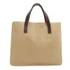Bolso Tejido Portátil Estilo Coreano Nueva Moda Primavera y Verano 2025 Bolso Tote Cubo Simple Gran Capacidad Bolso de Mano para Viajes