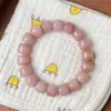 Pulsera de Raíz de Bodhi de Jade Blanco para Mujeres, Pulsera Suave de Semilla de Bodhi Dunhuang, Cuentas Budistas, Cuentas del Rosario, Pulsera para Hombres