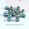 Estilo retro flor esmaltada pequeñas cuentas cerámicas de cuatro caras pulsera al por mayor material para pulseras DIY accesorios hechos a mano accesorios para pulseras