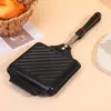 Nova forma de assar antiaderente dupla face transfronteiriça, frigideira para sanduíche e café da manhã doméstico, frigideira para waffle