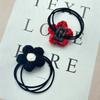 Lindo Pequeño Flor de Hilo para el Cabello Hecho a Mano Crochet Flor Hinchada Goma para el Cabello Banda para el Cabello Tres Capas Elástica Accesorios para el Cabello Tocado Mujeres