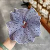 Estilo Dulce Malla Lunares Goma para el Pelo Textura Esponjosa Temperamento Elegante Sujetador de Cola de Caballo Goma para el Cabello Flor para el Cabello Anillo para el Cabello para Mujeres