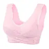 ¡Guau! Sujetador Inalámbrico Ajustable con Encaje en los Bordes, Hebilla Lateral Cruzada Frontal y Soporte Push-Up para Deportes como Yoga y Running
