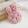 Muñeca de peluche linda muñeca conejo de cereza broche terminado diy llavero colgante accesorios para ropa accesorios para zapatos y calcetines