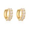 Aogu Moda Europea y Americana Lujo Accesible Zircón Aretes Retro Nicho Alta Gama Cobre Chapado Oro Real Aretes para Mujer Productos Nuevos Transfronterizos