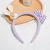 Diadema de felpa antideslizante para mujer, diadema para el pelo, accesorios para el pelo, máscara facial de dibujos animados linda nueva