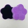 Novo bloco de limpeza de pincéis de maquiagem de silicone em forma de estrela do mar, ferramentas de beleza de silicone com esponja, caixa de lavagem de ferramentas de beleza