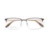 Exquisito marco de gafas de aleación para hombre, de medio aro, cara grande, recubrimiento IP al vacío, logotipo láser, gafas de Danyang