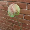 Nueva impresión 3D Flor artificial de palma roja tacto palma blanca grulla flamenca polvo Palma boda decoración del hogar flor falsa comercio exterior flor de seda