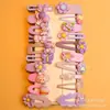 Conjunto Fofo de Presilhas de Cabelo Infantis Desenho Animado, Presilhas de Cabelo com Formato de Flores e Animais Meninas, Acessórios de Cabelo para Estudantes Atacado