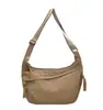 Bolsa Feminina Popular Transfronteiriça, Moderna e Versátil, Bolsa de Ombro Feminina Leve de Nylon, Bolsa Dumpling Lisa Simples para o Dia a Dia