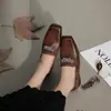 Ysshadir2026 Colección Primavera Mocasines de Cuero Lavado con Hebilla Zapatos sin Cordones de Cuero Genuino Mocasines de Cuero Lavado