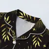 Fabricante de Conjunto de Pijama Cardigan Preto de Seda Leite Transfronteiriço Europeu e Americano para Mulheres, Shorts de Manga Curta, Roupa de Casa Casual Respirável