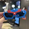 Protetor Solar Novo Mecha Robô Deformável Meninos Guarda-Sol Óculos de Sol Crianças Óculos de Sol Polarizados Foto Meninos Silicone