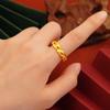 Anillo de Moda Simulación Oro Onda Espiga de Trigo Ping Abierto Mate Torcido Anillo de Dedo Joyería de Moda para Mujer