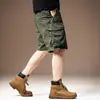Bermuda de Trabalho Estilo Americano para Homens, Calça Esportiva Fina de Verão de Secagem Rápida, Tendência Retro Solta de Perna Reta Casual