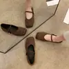Zapatos Mary Jane de cuero estilo francés para mujer, combinados con faldas, nuevos mocasines planos para primavera y otoño 2025, zapatos de noche retro